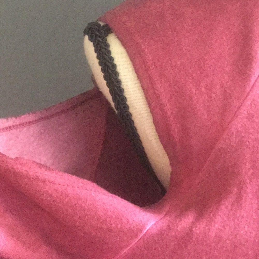 ❌DONATED❌Berry Burgundy Wash Cold Shoulder Long Sleeve Sweat Top - Picture 7 of 9